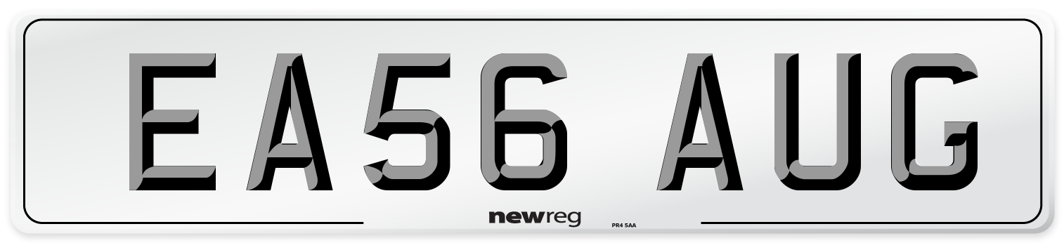 EA56 AUG Number Plate from New Reg